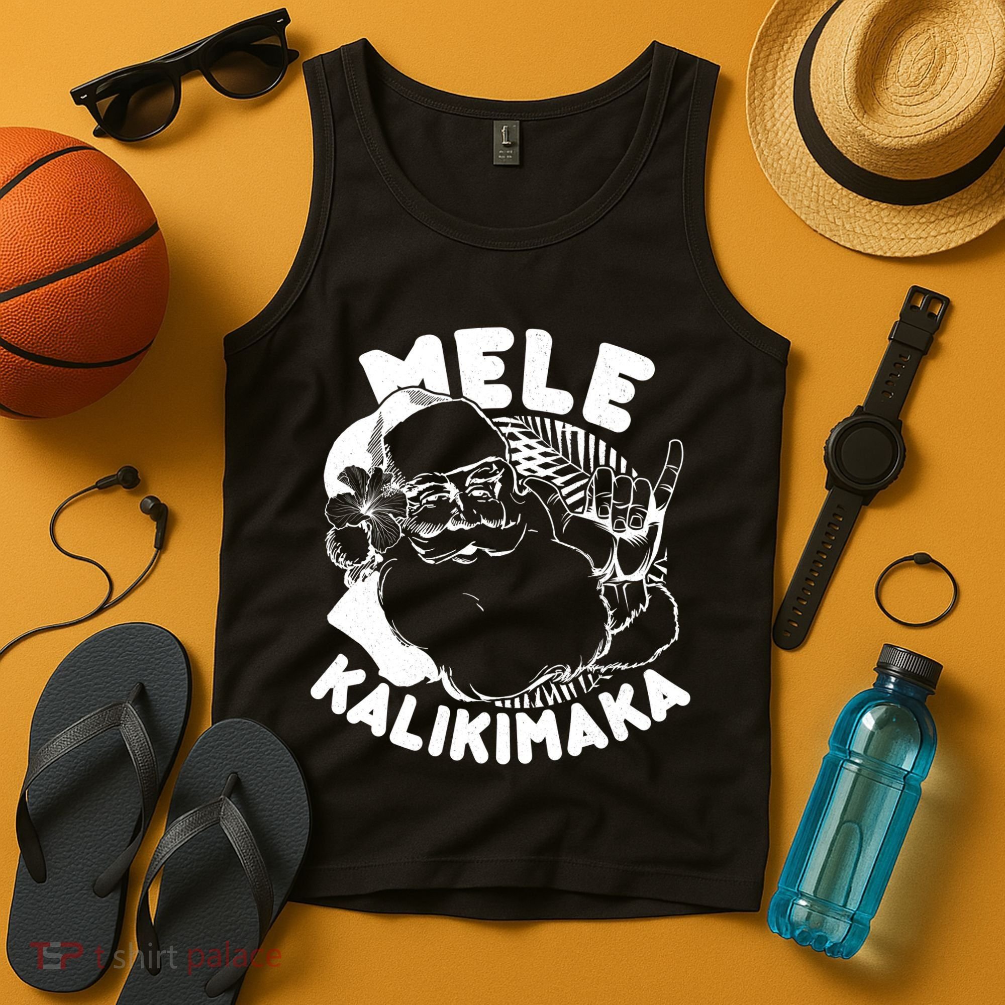 Mele Kalikimaka Santa Claus Tank Top