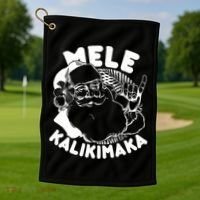 Mele Kalikimaka Santa Claus Golf Towel thumb 1
