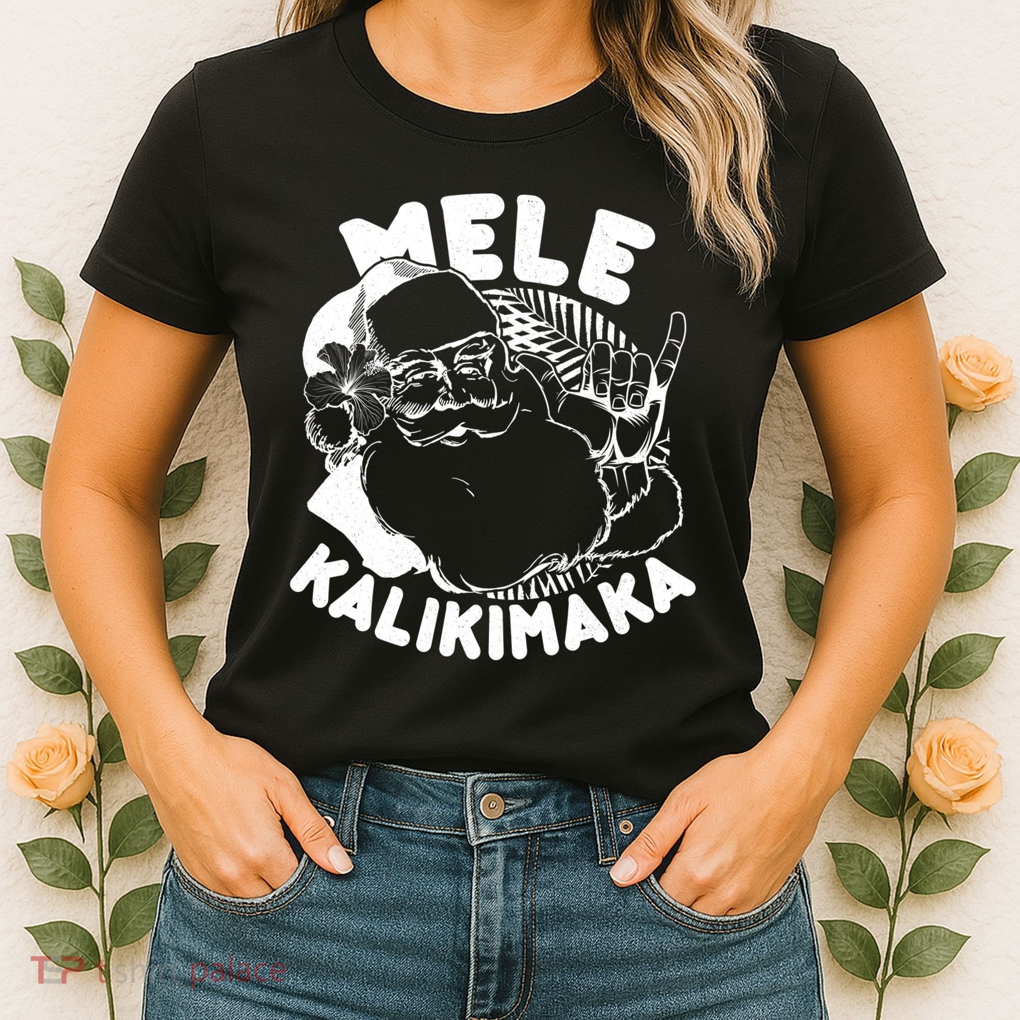 Mele Kalikimaka Santa Claus Women's T-Shirt