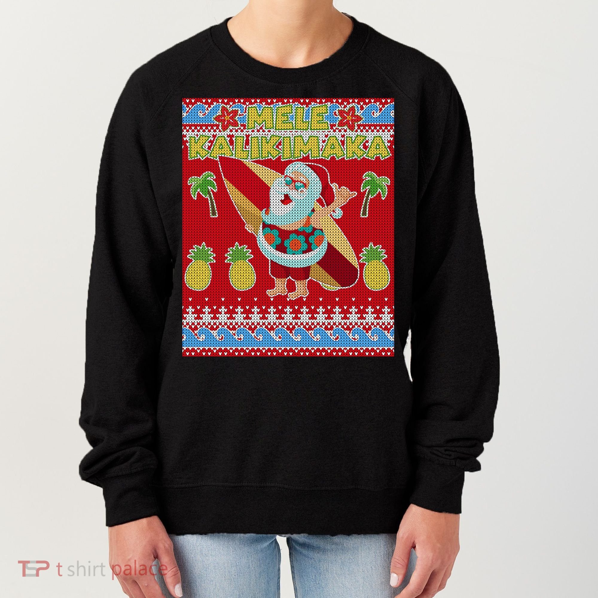 Mele Kalikimaka Santa Ugly Christmas Women's Sweatshirt