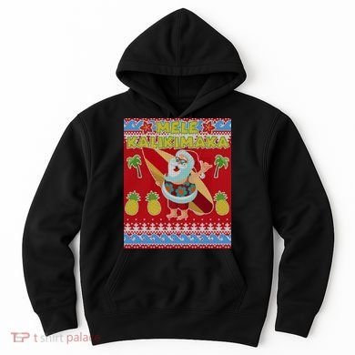 Mele Kalikimaka Santa Ugly Christmas Hoodie