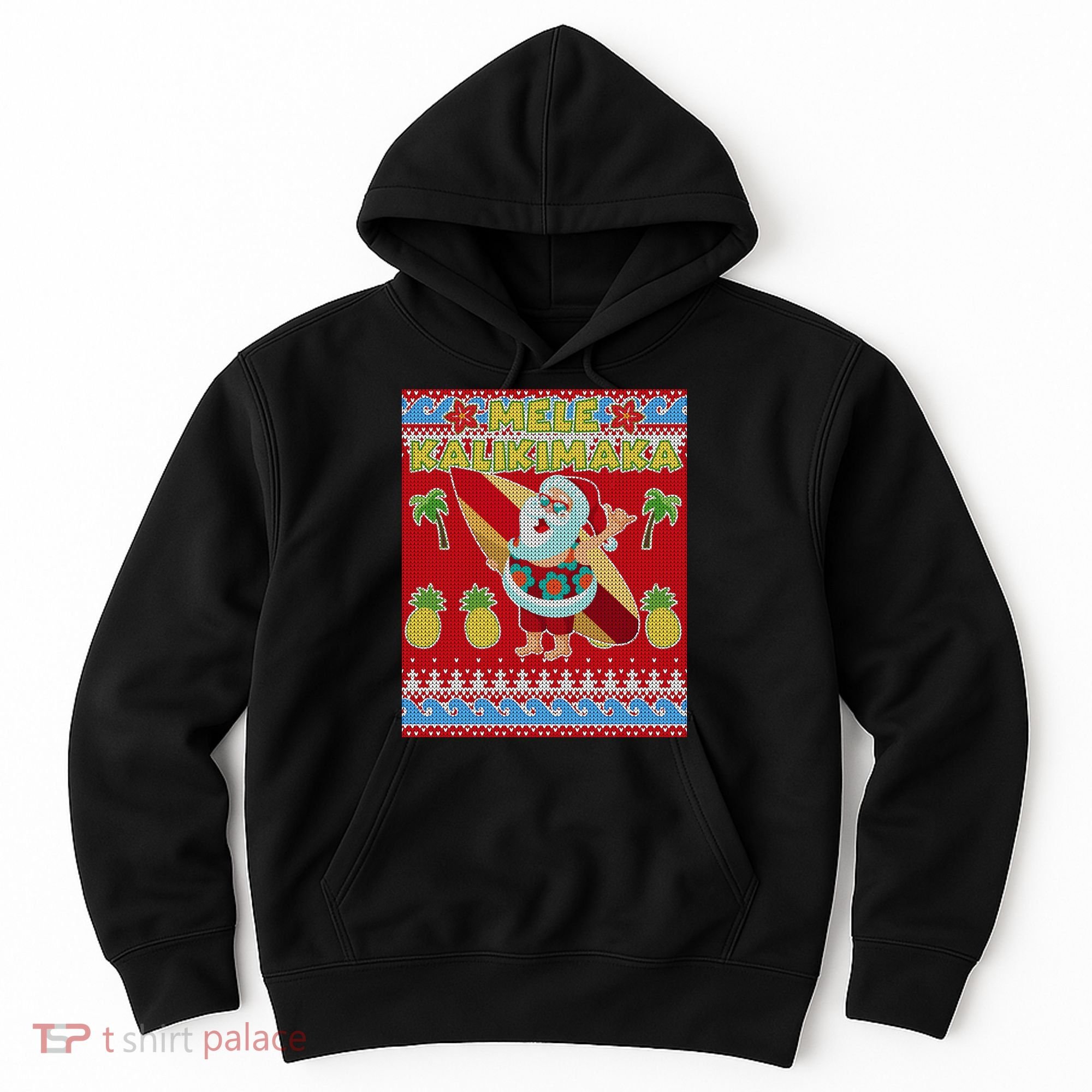 Mele Kalikimaka Santa Ugly Christmas Hoodie