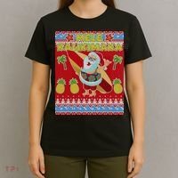 Mele Kalikimaka Santa Ugly Christmas T-Shirt thumb 4