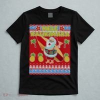 Mele Kalikimaka Santa Ugly Christmas T-Shirt thumb 5
