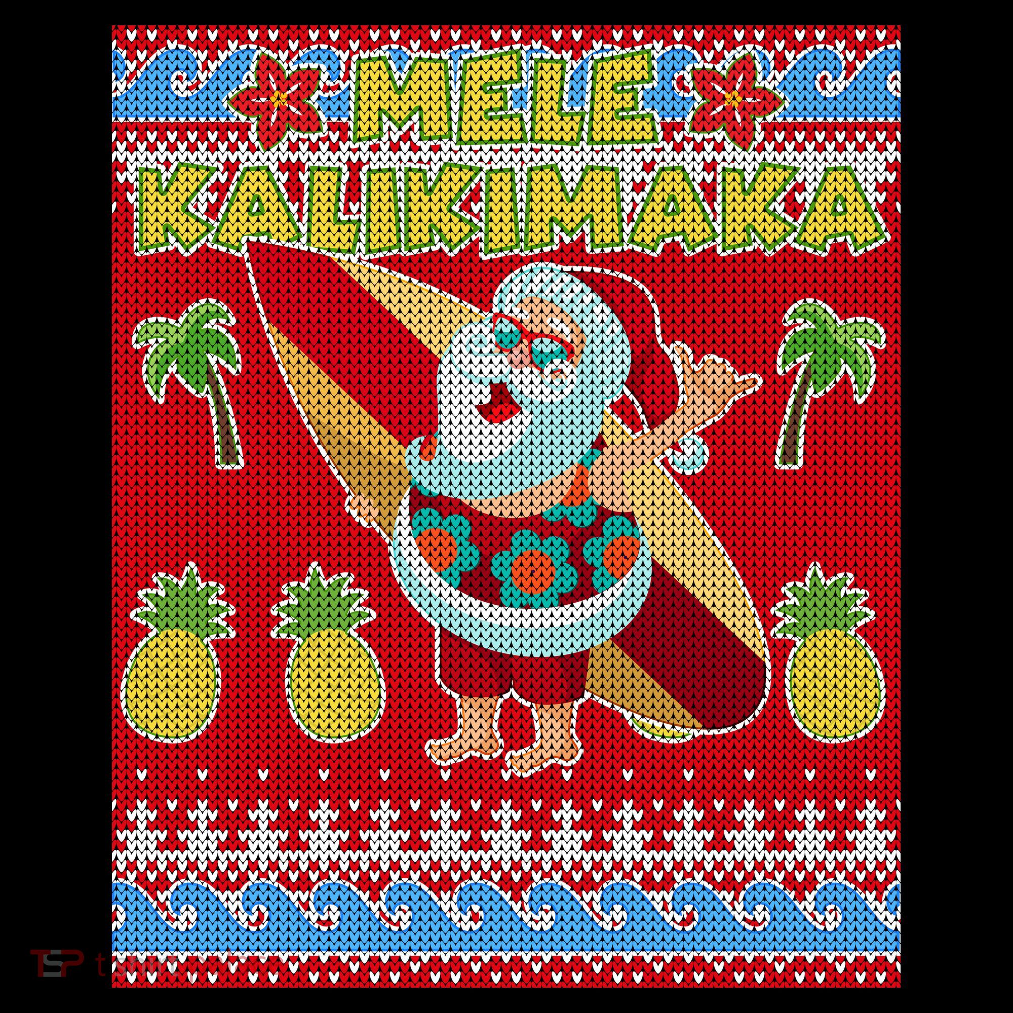 Mele Kalikimaka Santa Ugly Christmas T-Shirt