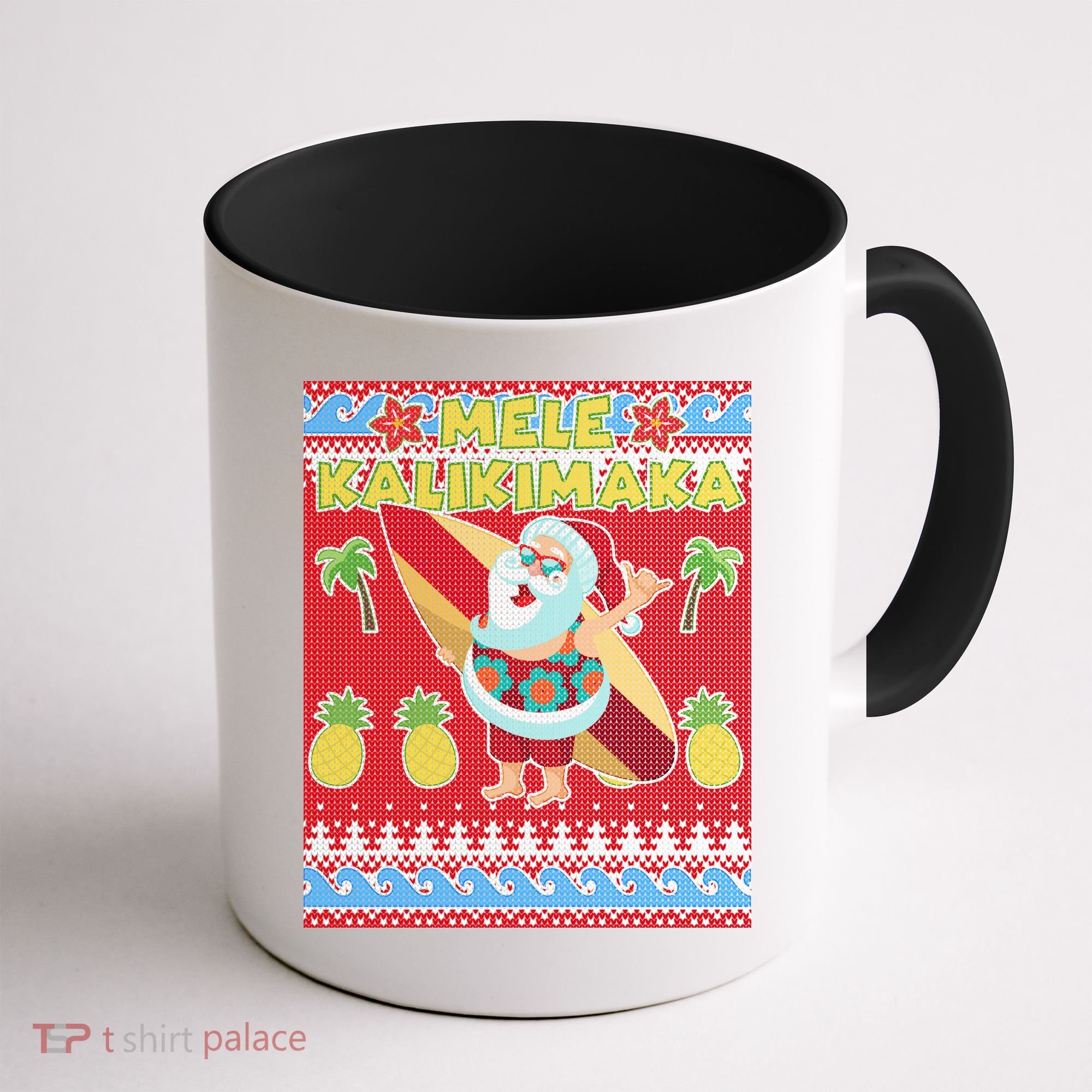Mele Kalikimaka Santa Ugly Christmas Coffee Mug
