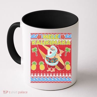 Mele Kalikimaka Santa Ugly Christmas Coffee Mug