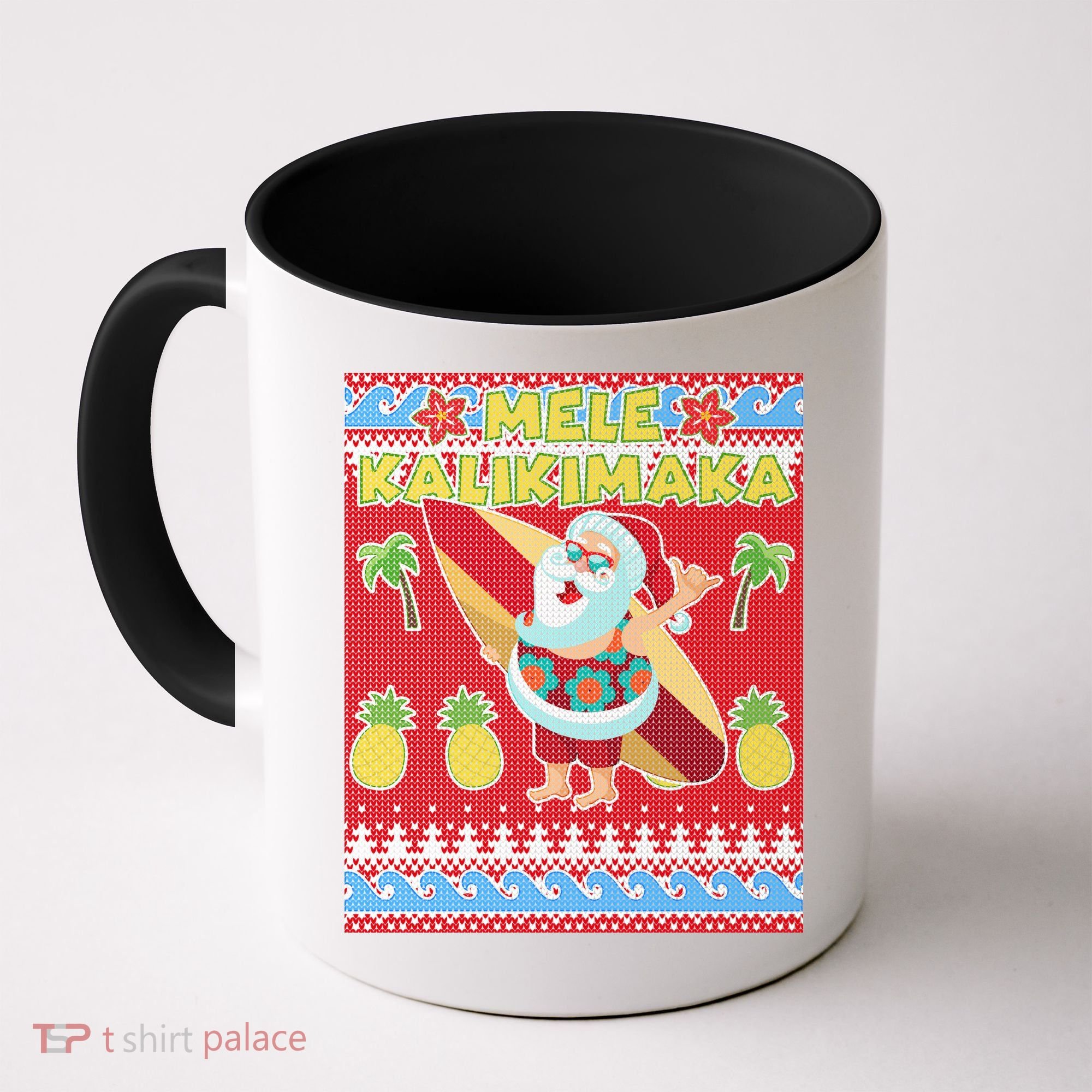 Mele Kalikimaka Santa Ugly Christmas Coffee Mug