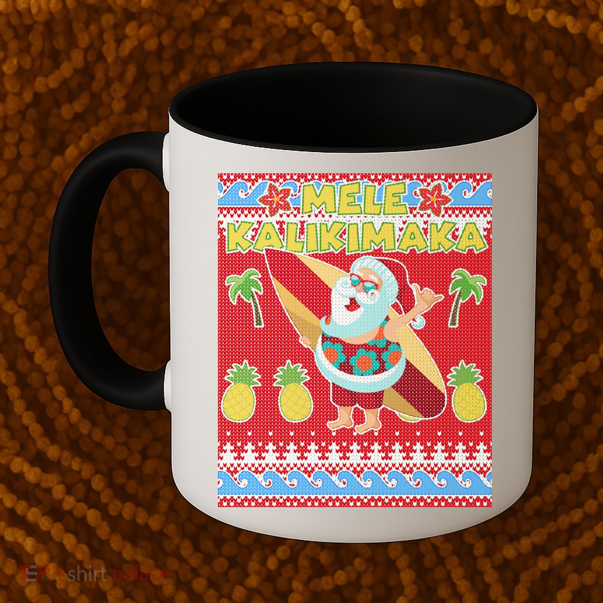 Mele Kalikimaka Santa Ugly Christmas Coffee Mug