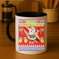 Mele Kalikimaka Santa Ugly Christmas Coffee Mug thumb 4