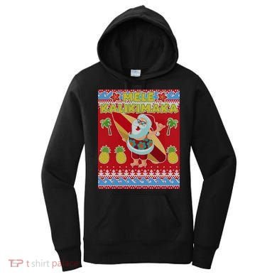 Mele Kalikimaka Santa Ugly Christmas Women's Hoodie