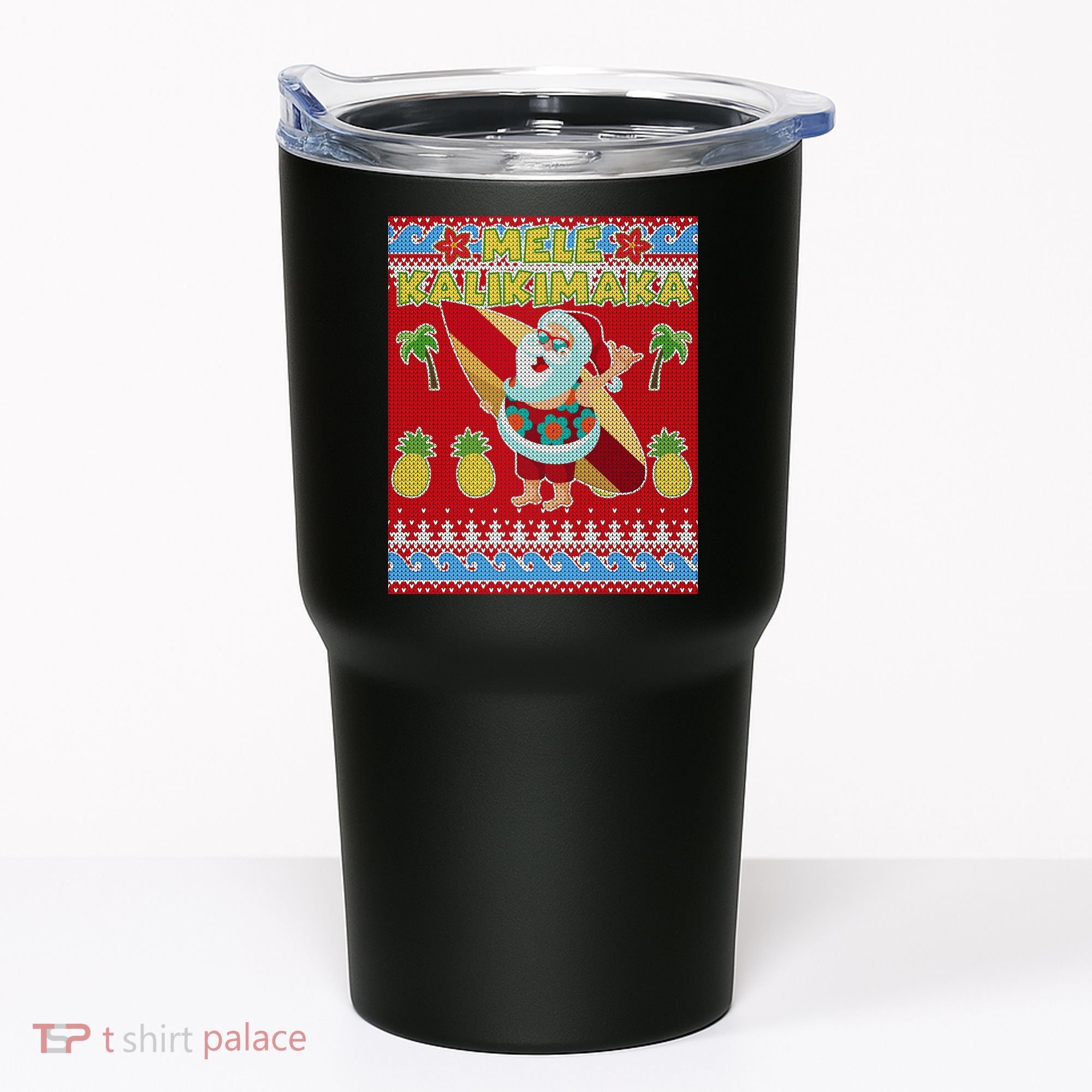 Mele Kalikimaka Santa Ugly Christmas Tumbler