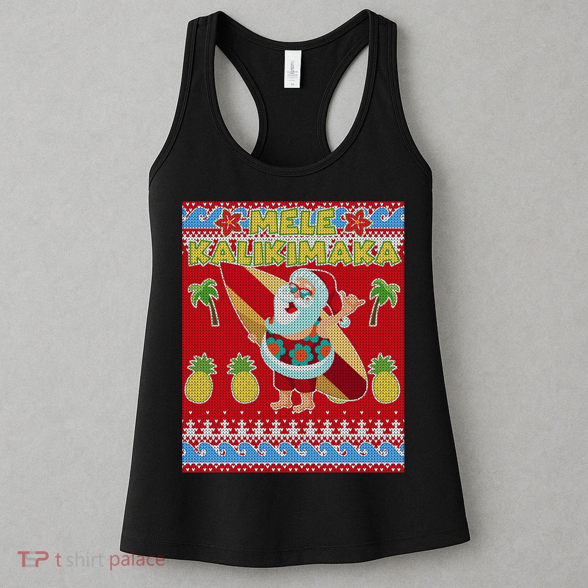 Mele Kalikimaka Santa Ugly Christmas Women's Tank Top