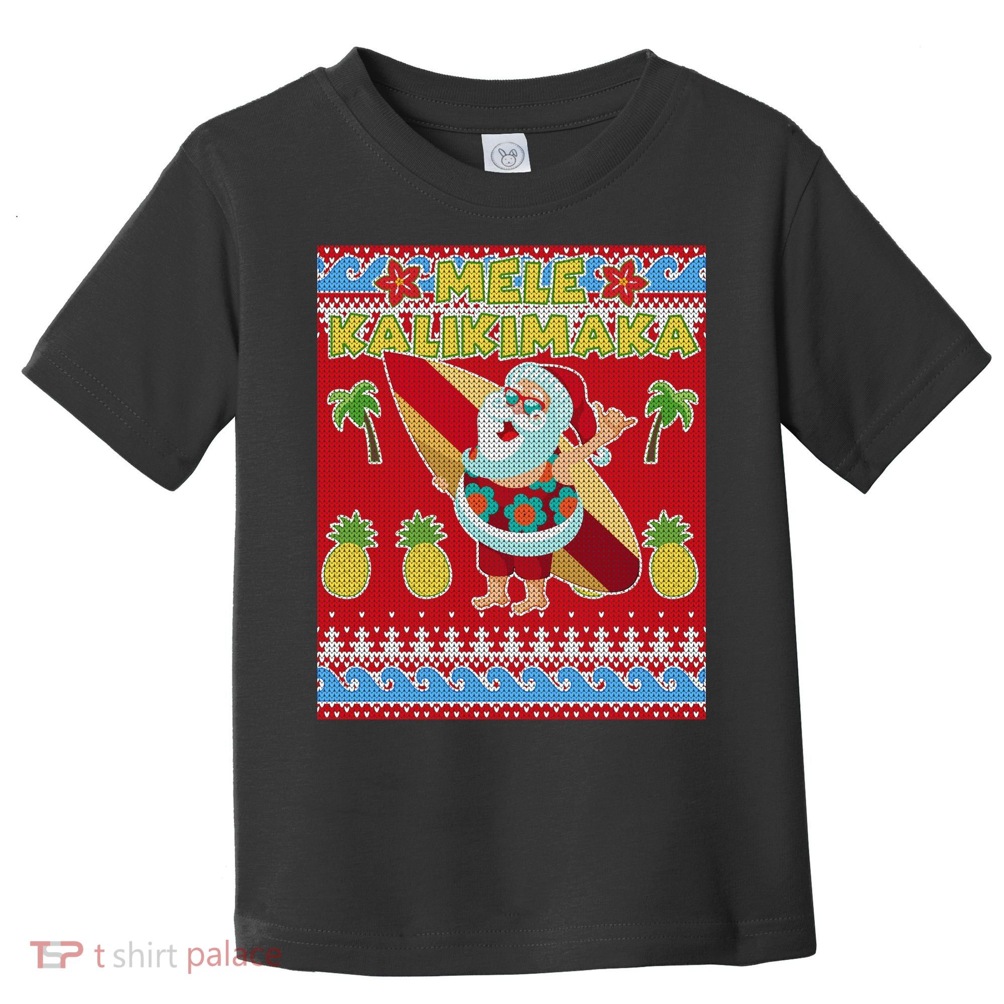 Mele Kalikimaka Santa Ugly Christmas Toddler T-Shirt