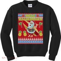 Mele Kalikimaka Santa Ugly Christmas Kids Sweatshirt thumb 0