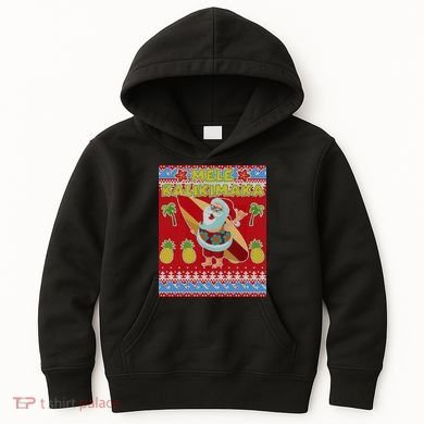 Mele Kalikimaka Santa Ugly Christmas Kids Hoodie