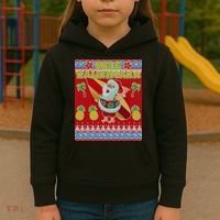 Mele Kalikimaka Santa Ugly Christmas Kids Hoodie thumb 3