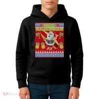 Mele Kalikimaka Santa Ugly Christmas Kids Hoodie thumb 4