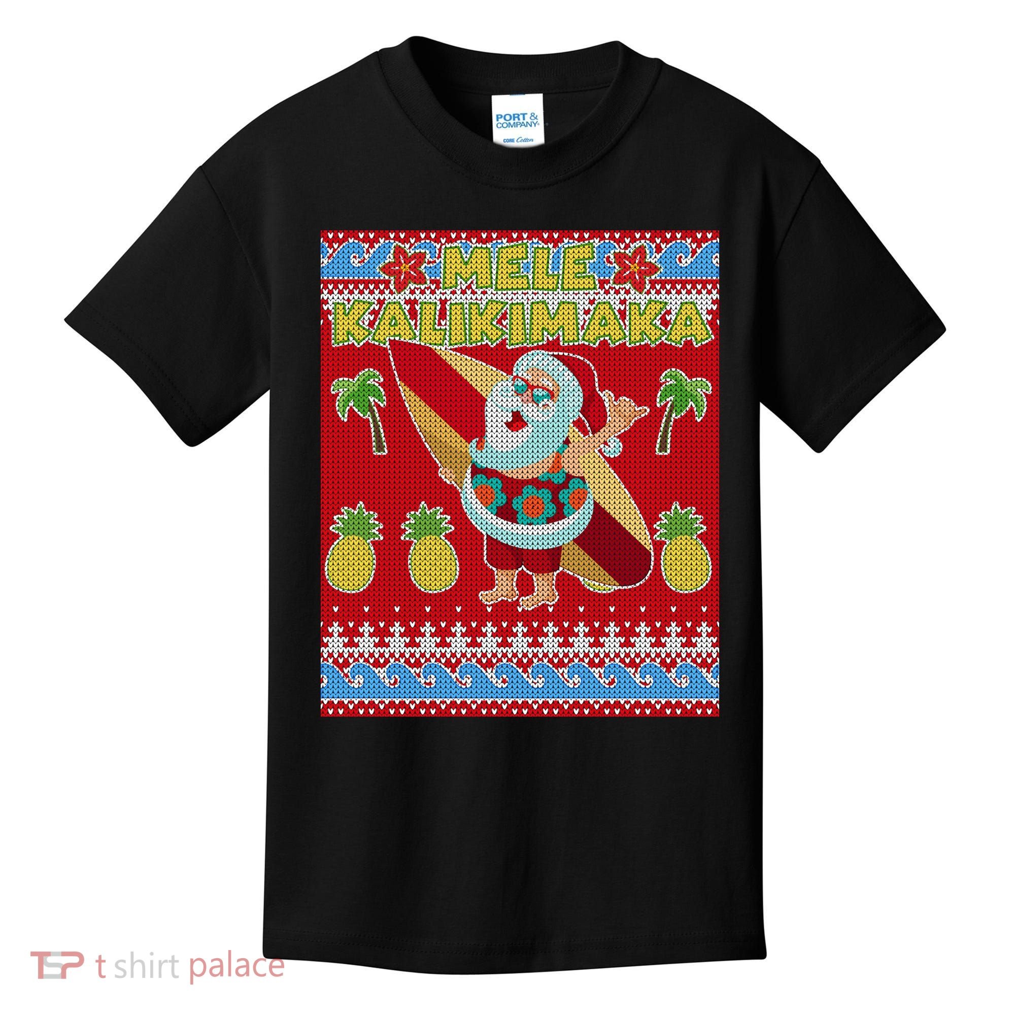 Mele Kalikimaka Santa Ugly Christmas Kids T-Shirt