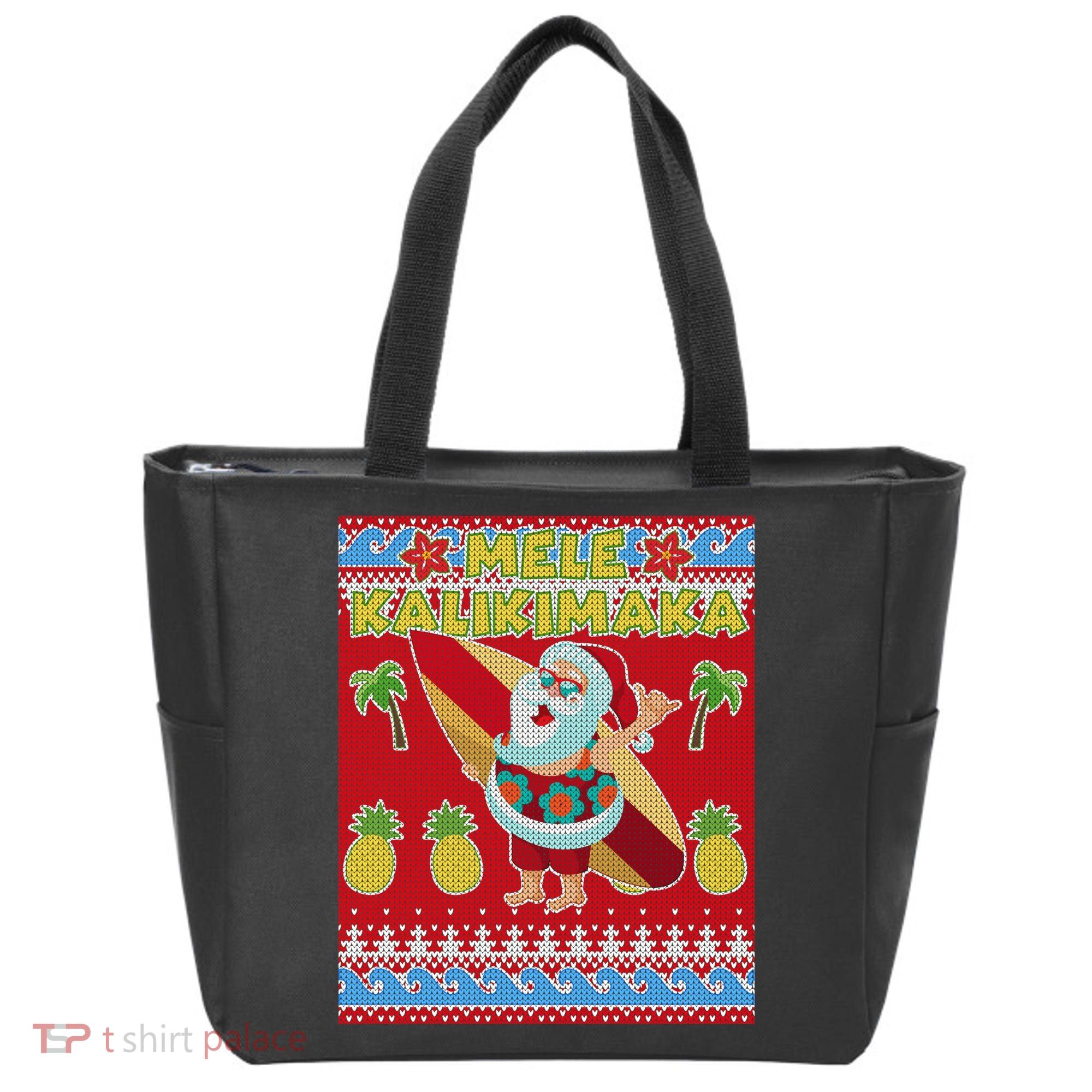 Mele Kalikimaka Santa Ugly Christmas Tote Bag