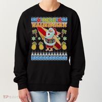 Mele Kalikimaka Santa Ugly Christmas Hawaiian Women's Sweatshirt thumb 0
