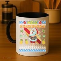 Mele Kalikimaka Santa Ugly Christmas Hawaiian Coffee Mug thumb 4