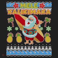 Mele Kalikimaka Santa Ugly Christmas Hawaiian Beanie thumb 2