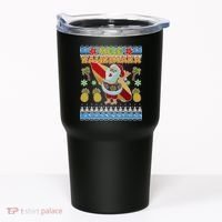 Mele Kalikimaka Santa Ugly Christmas Hawaiian Tumbler thumb 0