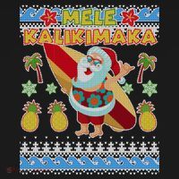 Mele Kalikimaka Santa Ugly Christmas Hawaiian Women's Tank Top thumb 5