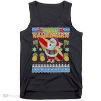 Mele Kalikimaka Santa Ugly Christmas Hawaiian Tank Top thumb 0