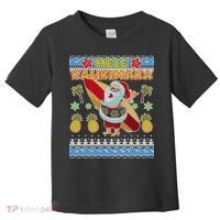 Mele Kalikimaka Santa Ugly Christmas Hawaiian Toddler T-Shirt thumb 0