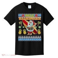Mele Kalikimaka Santa Ugly Christmas Hawaiian Kids T-Shirt thumb 0