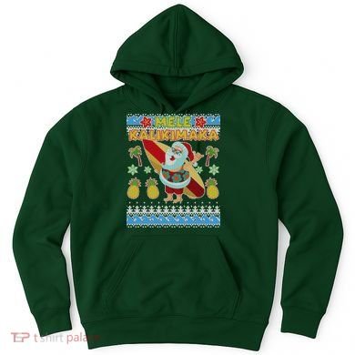 Mele Kalikimaka Santa Ugly Christmas Hawaiian Hoodie
