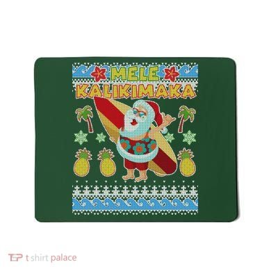 Mele Kalikimaka Santa Ugly Christmas Hawaiian Mousepad