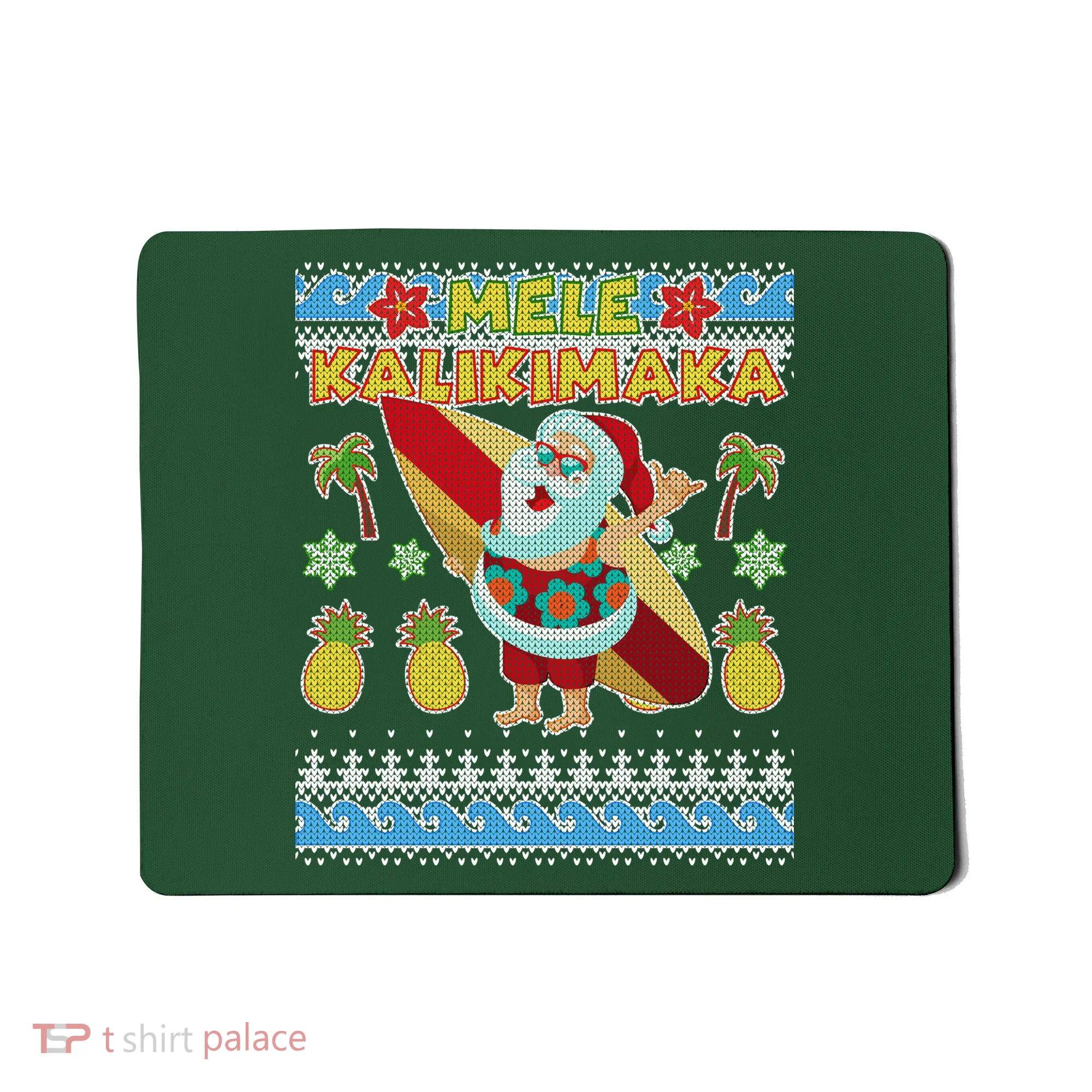 Mele Kalikimaka Santa Ugly Christmas Hawaiian Mousepad