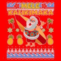 Mele Kalikimaka Santa Ugly Christmas Hawaiian Santa Hat thumb 1