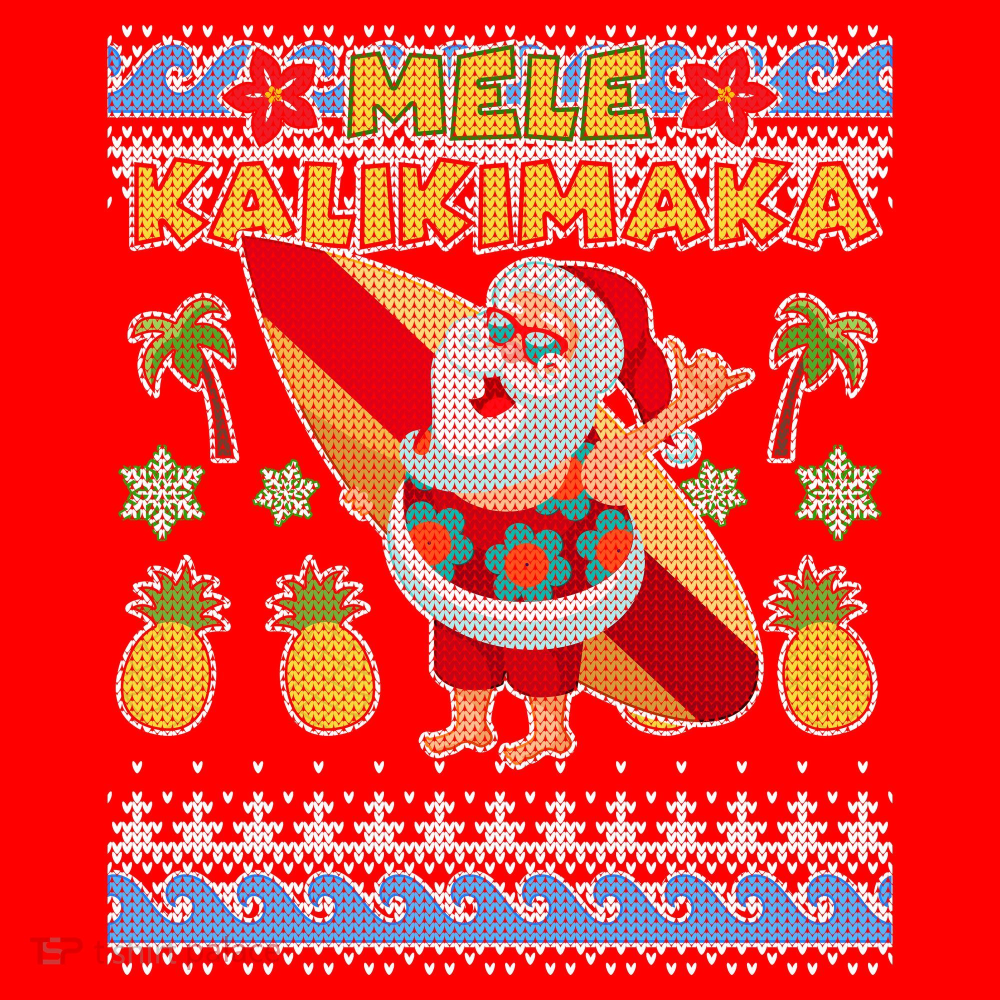 Mele Kalikimaka Santa Ugly Christmas Hawaiian Santa Hat