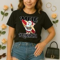 Mele Kalikimaka Surfing Santa Christmas Comfort Colors Boxy T-Shirt thumb 2