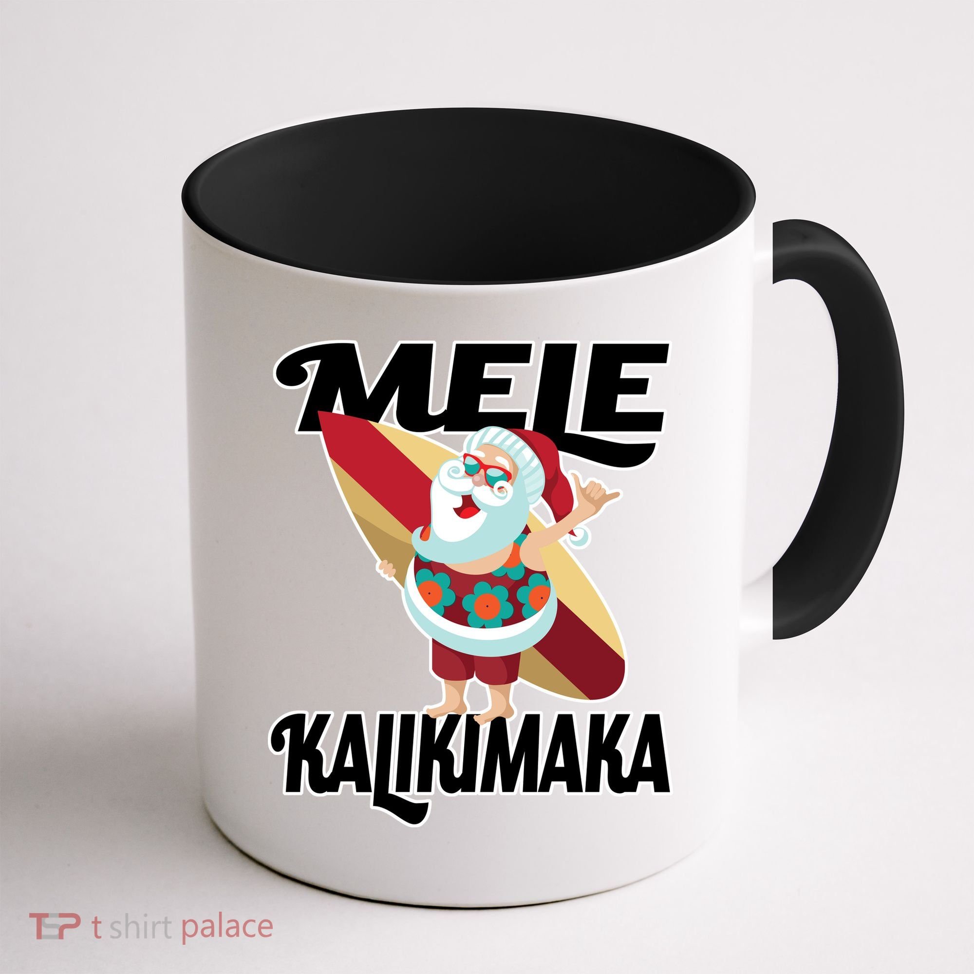 Mele Kalikimaka Surfing Santa Christmas Coffee Mug