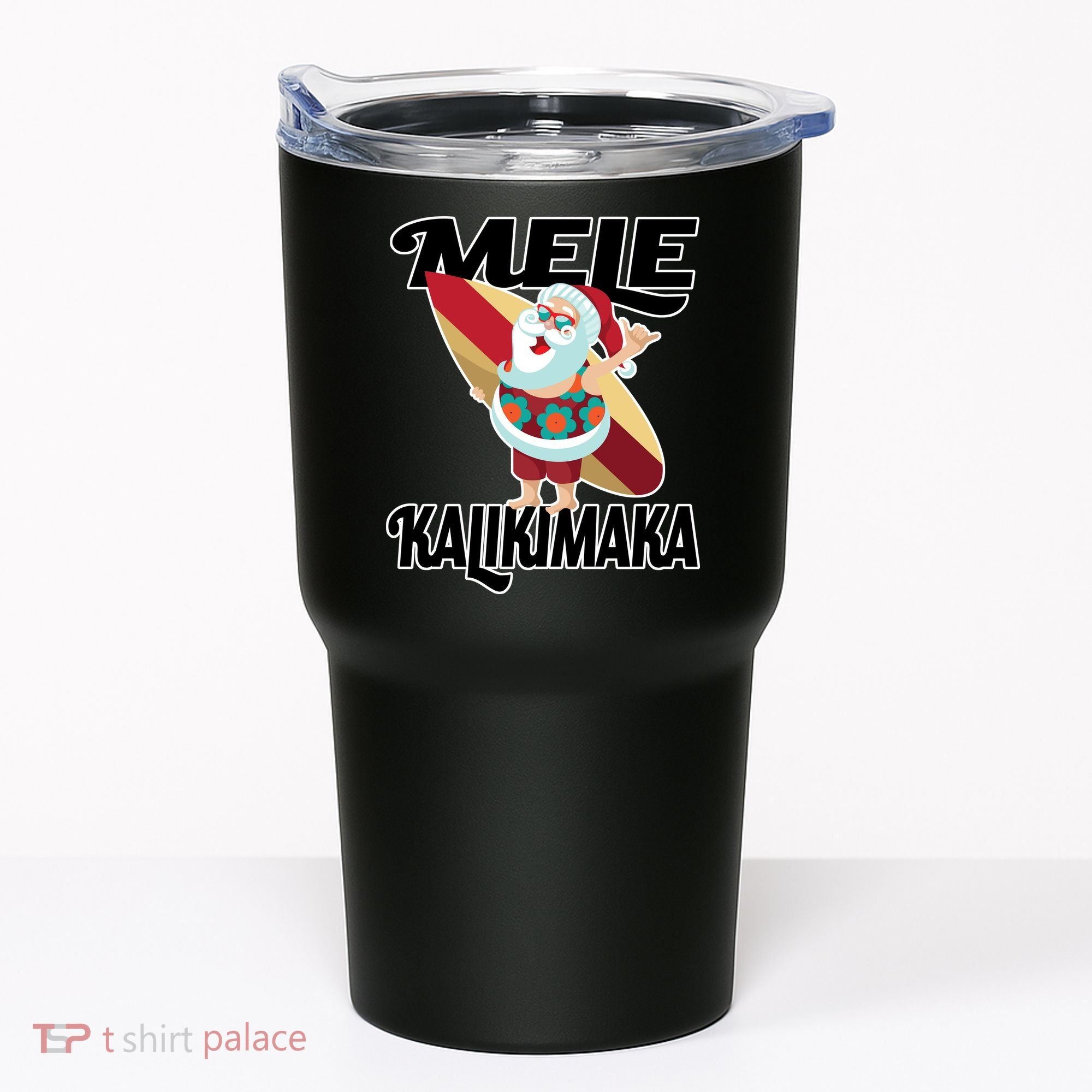 Mele Kalikimaka Surfing Santa Christmas Tumbler
