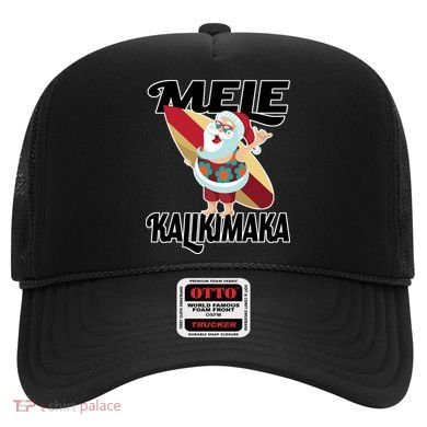 Mele Kalikimaka Surfing Santa Christmas Hat