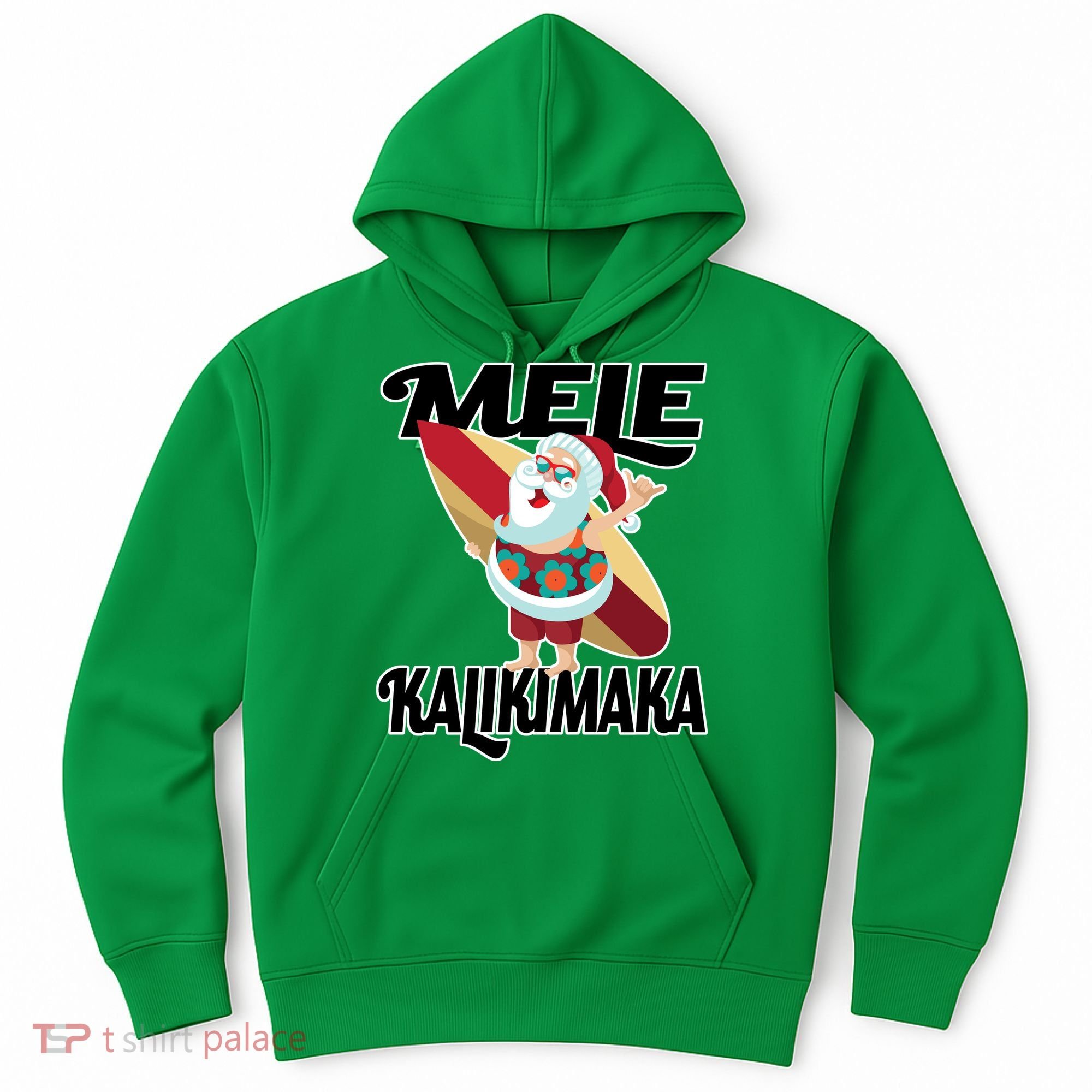 Mele Kalikimaka Surfing Santa Christmas Hoodie