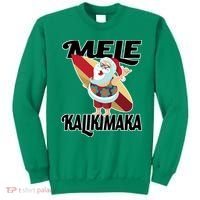 Mele Kalikimaka Surfing Santa Christmas Sweatshirt thumb 0