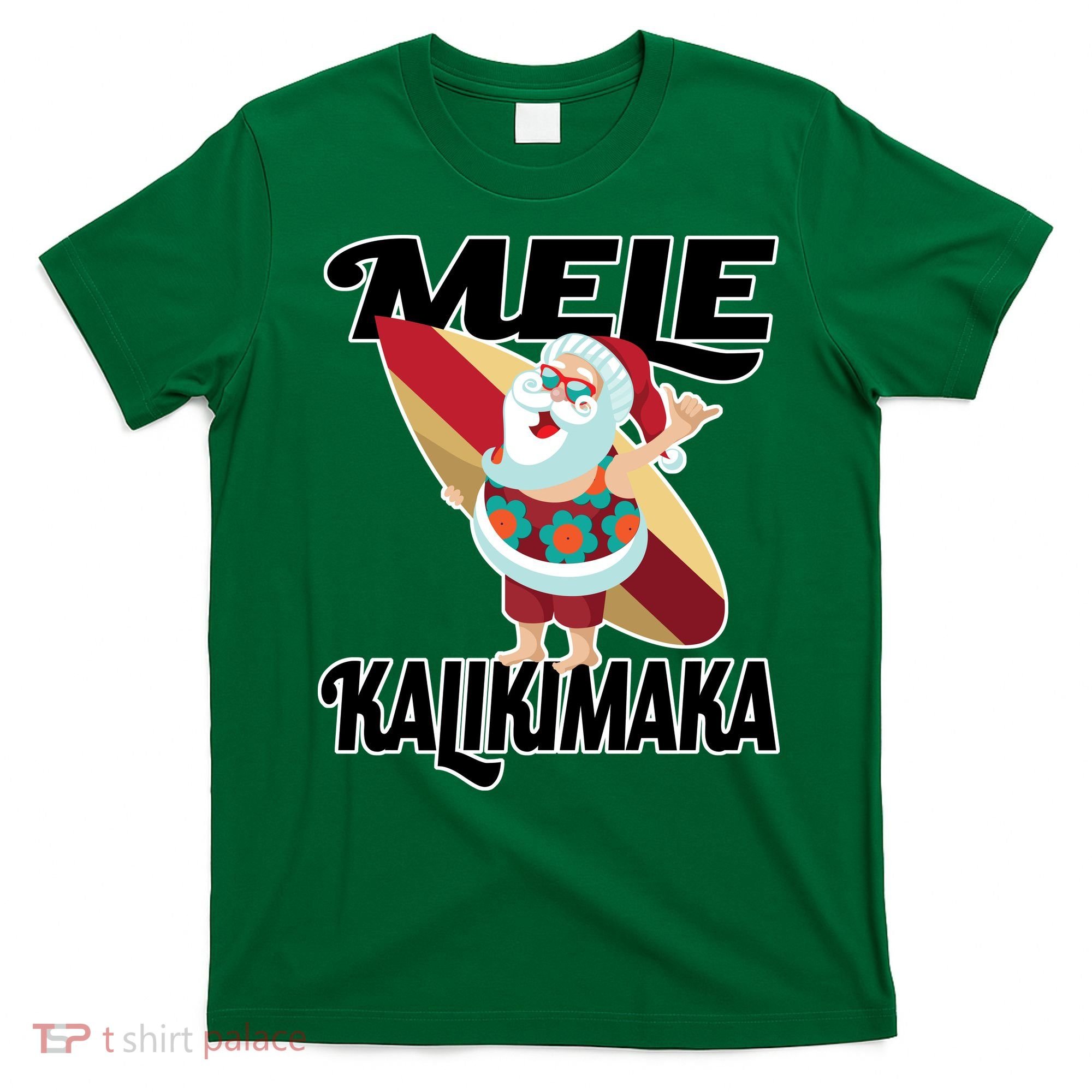 Mele Kalikimaka Surfing Santa Christmas T-Shirt
