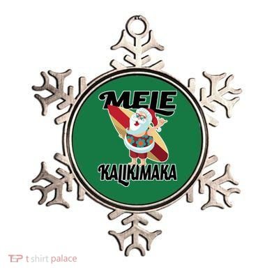 Mele Kalikimaka Surfing Santa Christmas Ornament