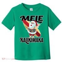 Mele Kalikimaka Surfing Santa Christmas Toddler T-Shirt thumb 0