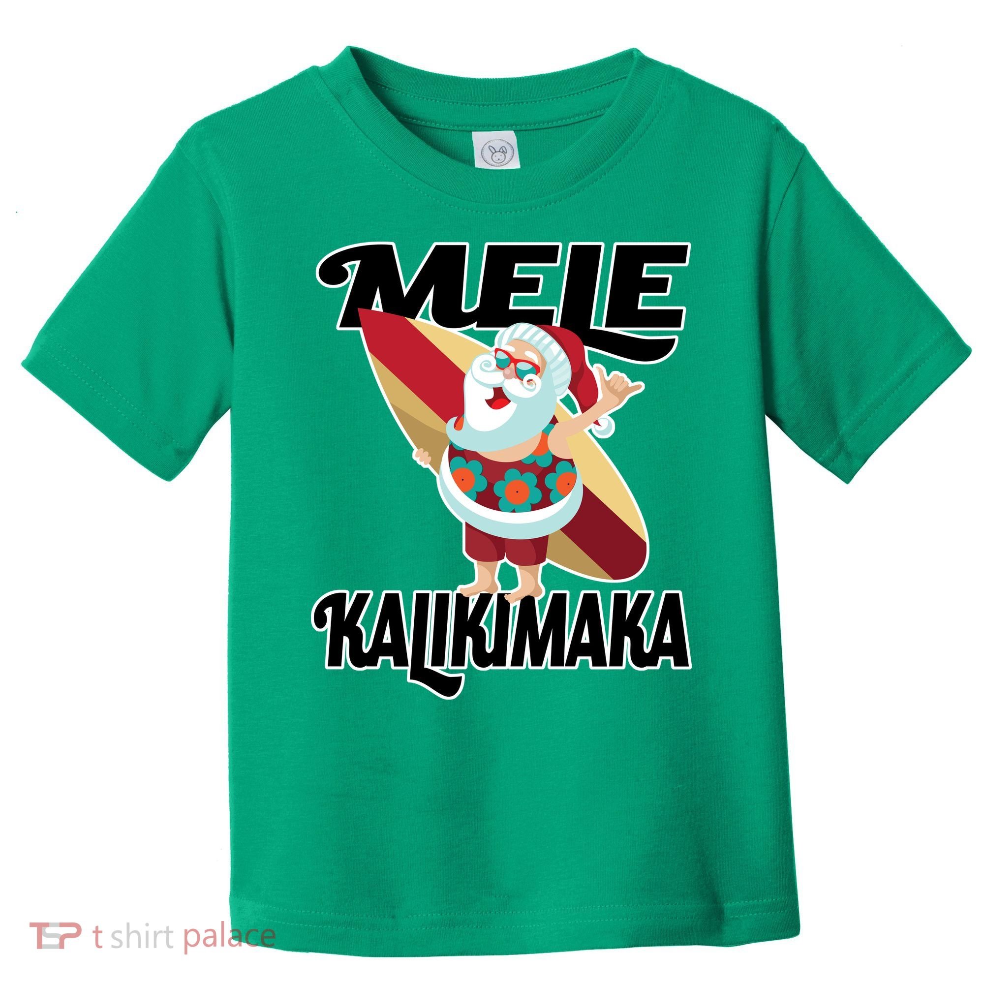 Mele Kalikimaka Surfing Santa Christmas Toddler T-Shirt