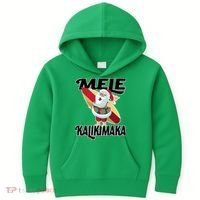 Mele Kalikimaka Surfing Santa Christmas Kids Hoodie thumb 0