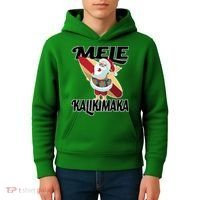 Mele Kalikimaka Surfing Santa Christmas Kids Hoodie thumb 4