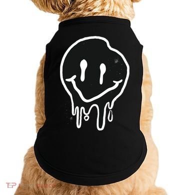Melting Black And White Smile Face Doggie Tank